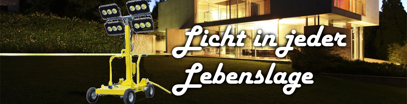 LICHTMAST Baustellenbeleuchtung, Flutlichtanlage-Außenbeleuchtung | eBay